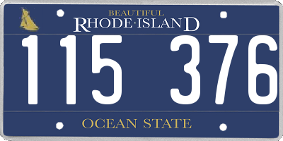 RI license plate 115376