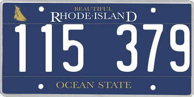 RI license plate 115379