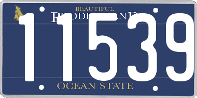 RI license plate 11539
