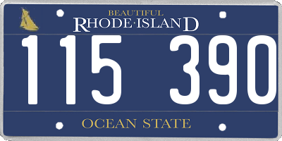 RI license plate 115390