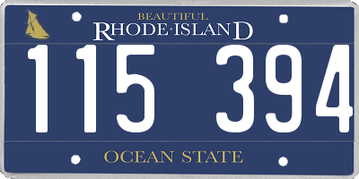 RI license plate 115394