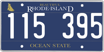 RI license plate 115395