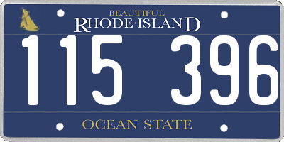RI license plate 115396