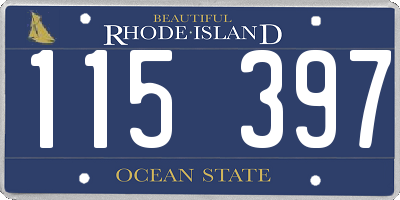 RI license plate 115397