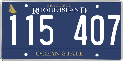 RI license plate 115407