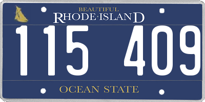 RI license plate 115409
