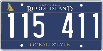 RI license plate 115411