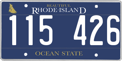 RI license plate 115426