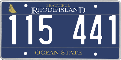 RI license plate 115441