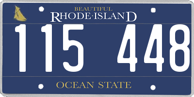 RI license plate 115448