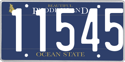 RI license plate 11545