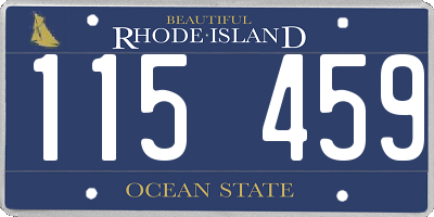 RI license plate 115459