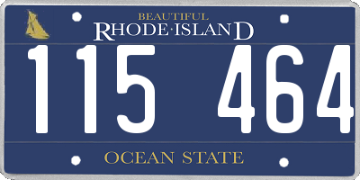 RI license plate 115464
