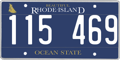 RI license plate 115469