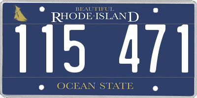 RI license plate 115471