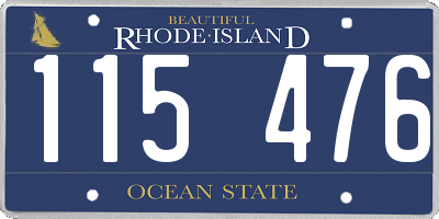 RI license plate 115476