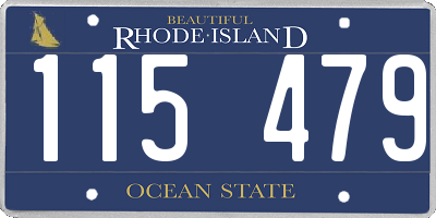 RI license plate 115479