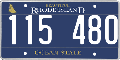 RI license plate 115480