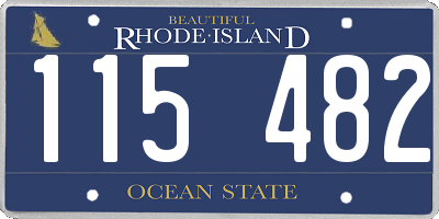 RI license plate 115482