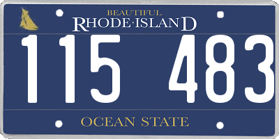 RI license plate 115483