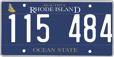 RI license plate 115484