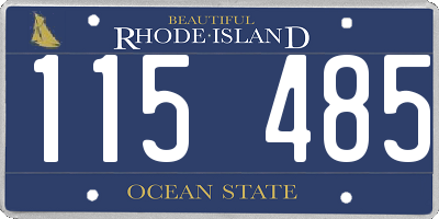 RI license plate 115485
