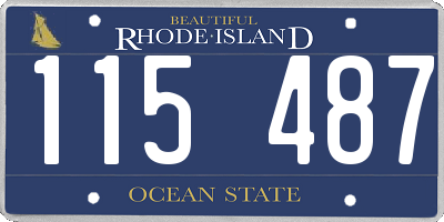 RI license plate 115487