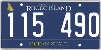 RI license plate 115490