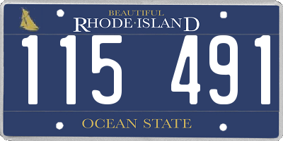 RI license plate 115491