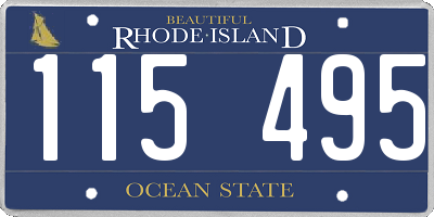 RI license plate 115495