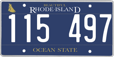 RI license plate 115497