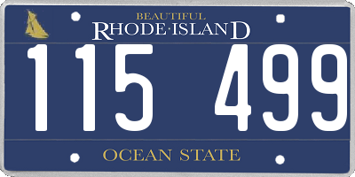 RI license plate 115499