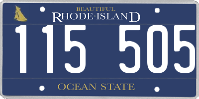 RI license plate 115505