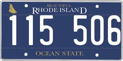 RI license plate 115506