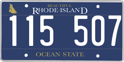 RI license plate 115507