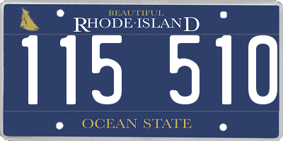 RI license plate 115510