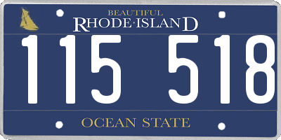 RI license plate 115518