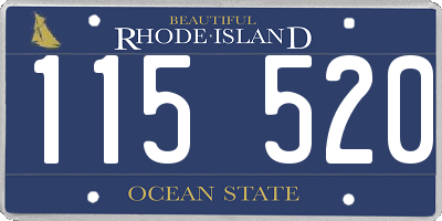 RI license plate 115520