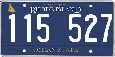 RI license plate 115527