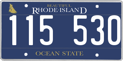 RI license plate 115530