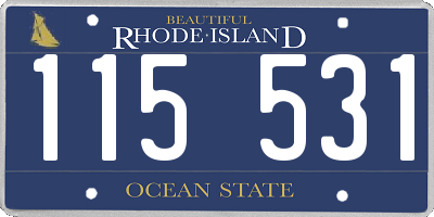 RI license plate 115531