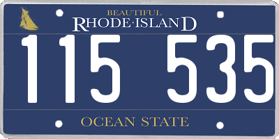 RI license plate 115535