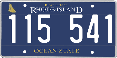 RI license plate 115541