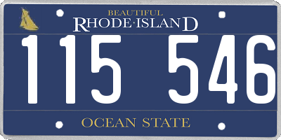 RI license plate 115546
