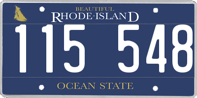 RI license plate 115548