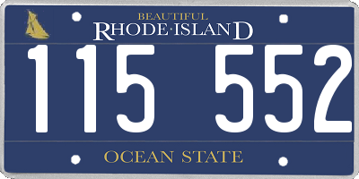 RI license plate 115552