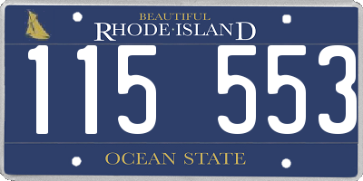 RI license plate 115553