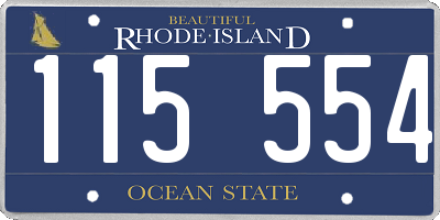 RI license plate 115554