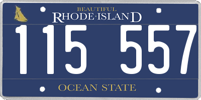 RI license plate 115557