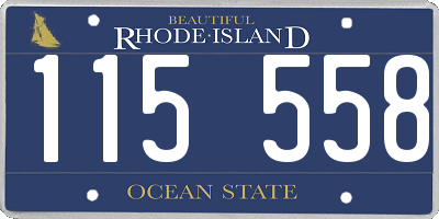 RI license plate 115558